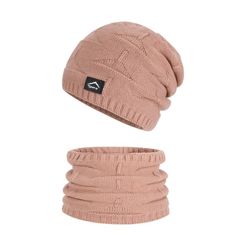 Winter Knit Beanie and Neck Warmer Set for Men Women Warm Slouchy Hat Scarf Outdoor Cap