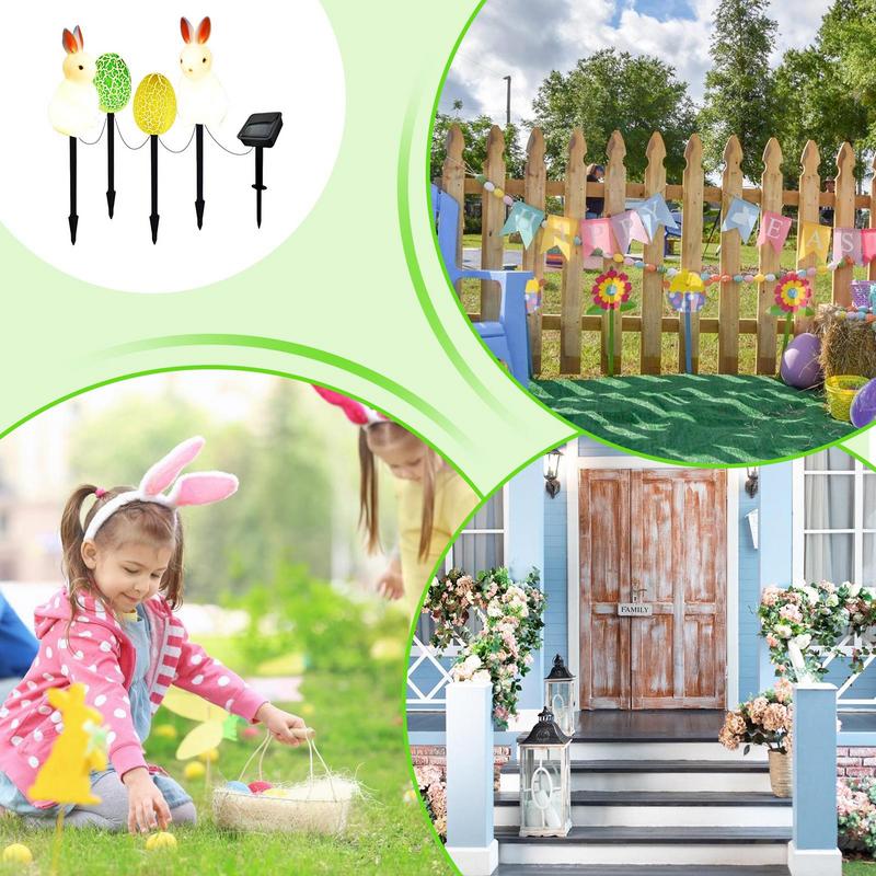 Luci Solari di Pasqua per Esterno Impermeabili Luci a Forma di Coniglio per Sentieri Decorazioni Pasquali Decorazioni Giardino Esterno Veranda Prato Decorazione per l'Ingresso