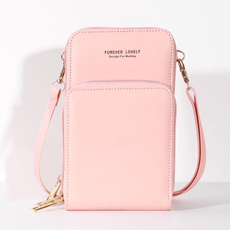 Women’s Small Crossbody Phone Bag, PU Leather Mini Shoulder Wallet with Zipper, Multi-Compartment Cell Phone Purse