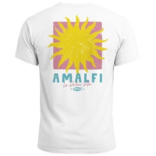 

Men s T-Shirt Back Print Amalfi La Dolce Vita Sun Print Lettering Fashion- 2XL