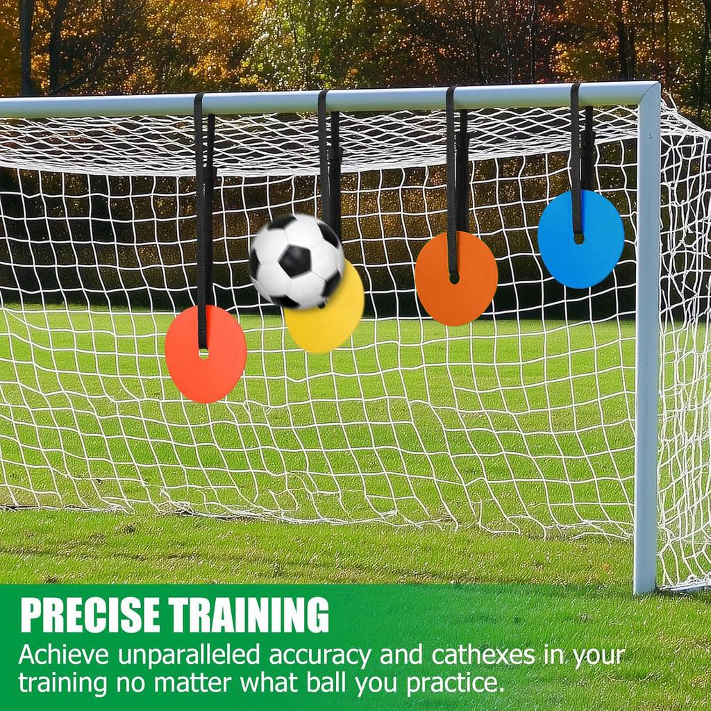 4PCS 6" Soccer Goal Target Training Discs, Adjustable Flat Spot Markers To Improve Football Shooting Accuracy for Practice