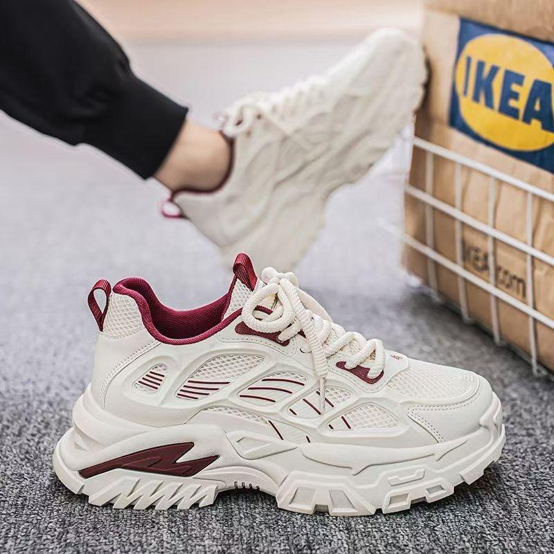 Men's Chunky Sneakers Comfort Breathable Training Shoes Thick Sole Casual Shoe Mesh Sport Running Shoes Men Tennis Shoes