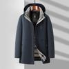 White Goose Down Down Jacket Men's New Winter Business Casual Removable Liner Thickened Down Jacket for Three Wears
