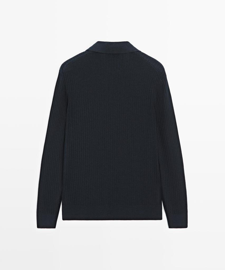 Masimodutti Cotton Blend Knit Jersey Polo