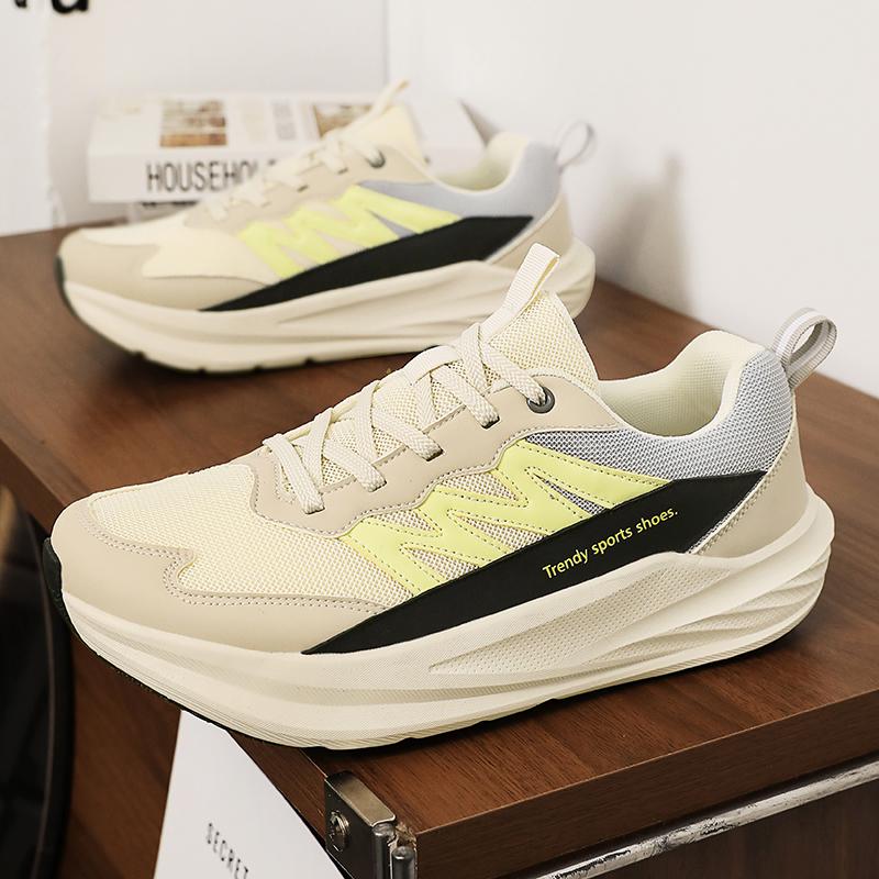 

Men Women Running Shoes Marathon Sports Breathable Lightweight Comfortable Nonskid Sneakers Size 36-47 38 бежевый
