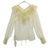 unused SNIDEL Long sleeve Volume frills blouse F white SWFB231120 Women Used