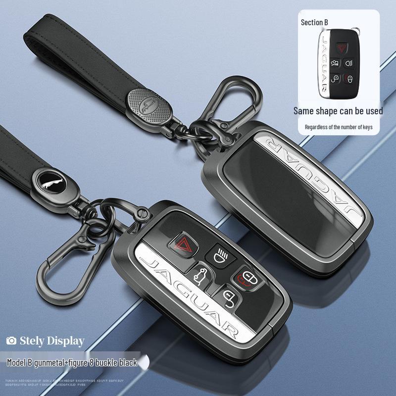 Jaguar Key Case: Aluminum Alloy Shell for XEL, XFL, F-Pace, XJL, XF, XE, F-Type Models