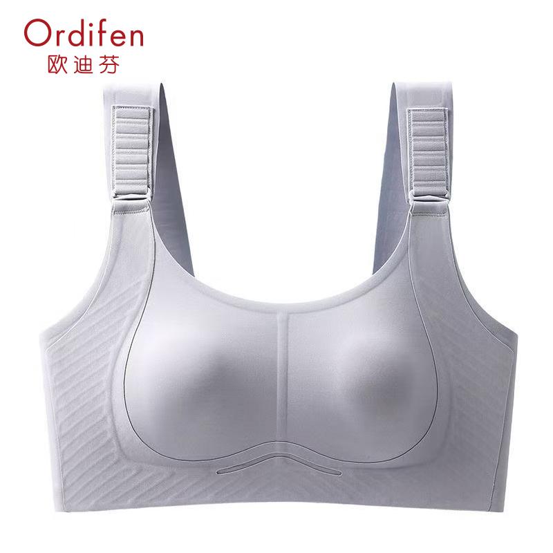 ODIFEN Liquid Foundation 3D Three-dimensional Rabbit Ear Cup Six Step Button Pull Together Big Chest Show Small Underwear Breathable