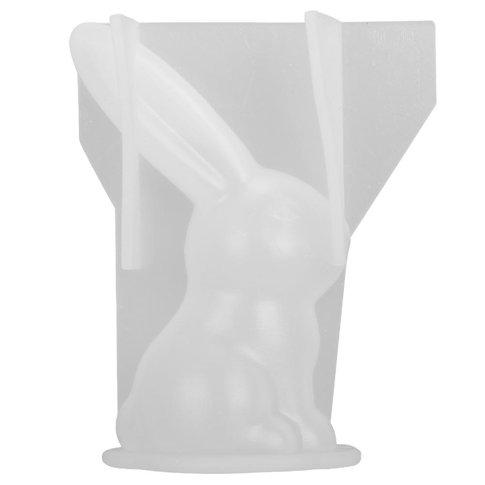 Silicone 3D Rabbits Resin Mould 3D Transparent Animal Silicone Mould Cute Bunny Easter Bunny Resin Mould Resin Crafts S