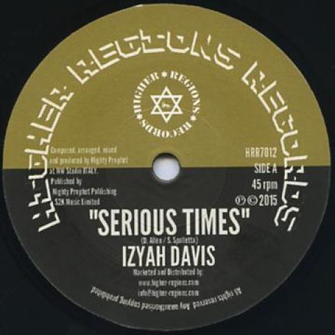 

7inch Record IZYAH DAVIS MIGHTY PROPHET Serious Times Perilous Time Dub HRR7012 Higher Regions 2015 Europe Reggae Ska Dub Used