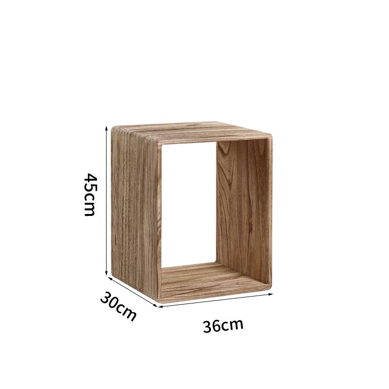 Solid Wood Storage Cabinet with Wide Shelves,Modular Cube Organizer Shelf, Large Capacity Floor Bookcase for Living Room Bedroom