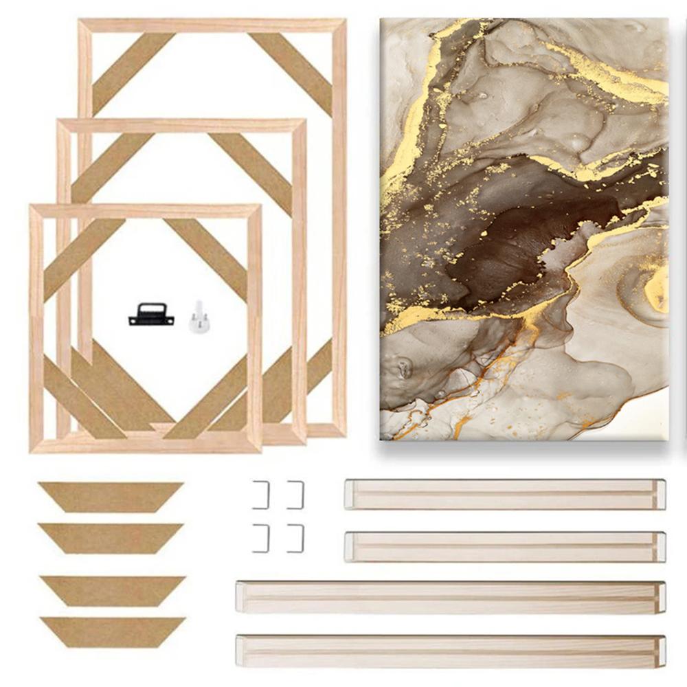 

35 x 55cm Wooden Canvas Stretcher Bars Frame Kit DIY Solid Wood Oil Painting Poster Frame Type A