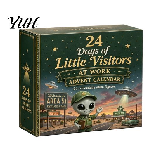 Christmas Gift Box for Family 2026 Spirit Advent Calendar, 24-Day Countdown Mini Figure Set, Elf Alien Calendar Decoration Fairy Ornament Collection,