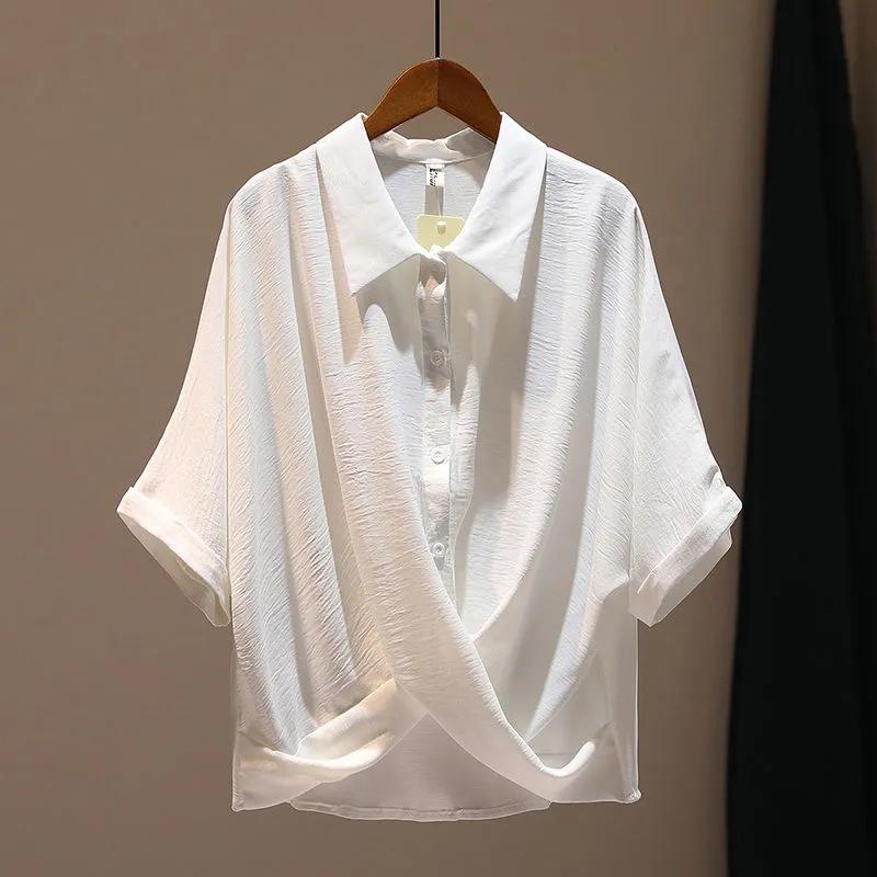 

Irregular Shirt Women s Summer New Korean Style Loose Slimming Versatile Top M