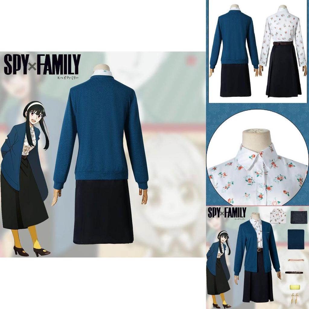 Spy×family Yor Forger Women Cosplay Set Alluring Polyester Dress For Christmas Party