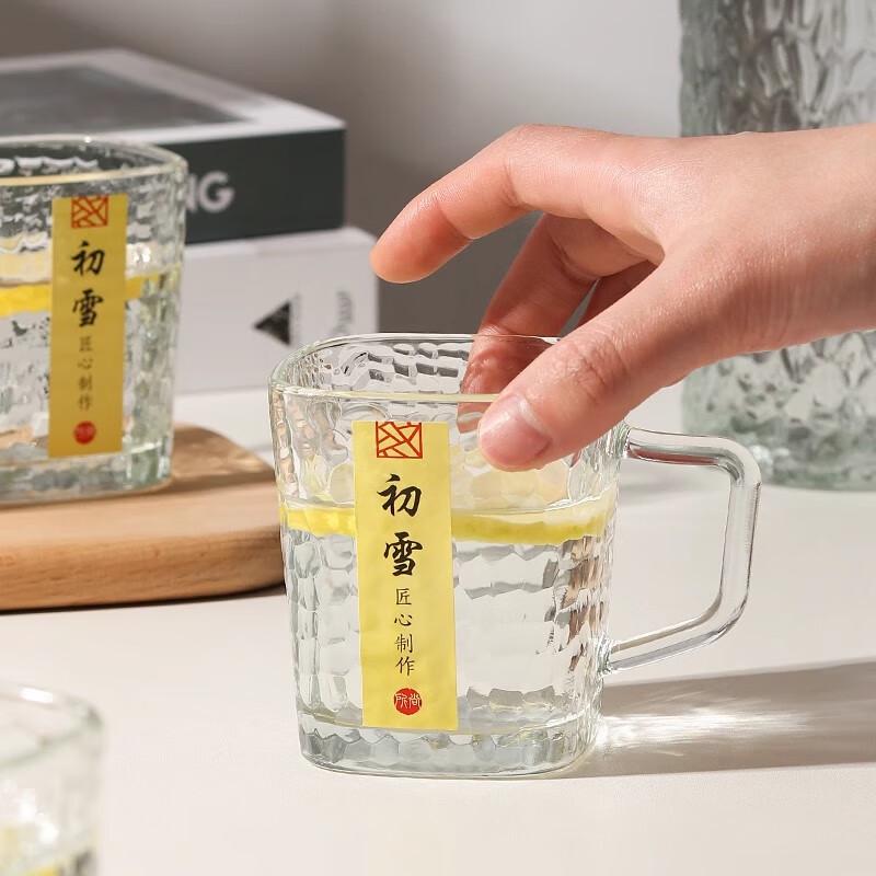 Japanese Style Hammered Borosilicate Glass Tea & Wine Cups (Set of 2)