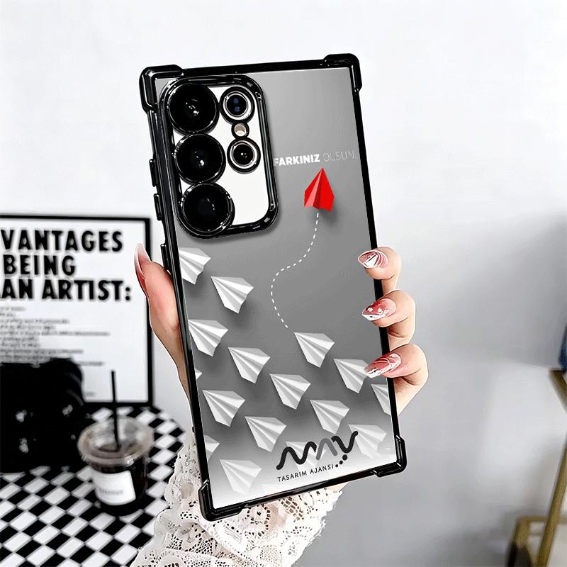 Papierflugzeug Boot Traum Beschichtung Handyhülle Für Samsung Galaxy S24 S25 FE S26 Edge S23 Ultra S22 S21 Plus S20 Anti-Fall Airbag