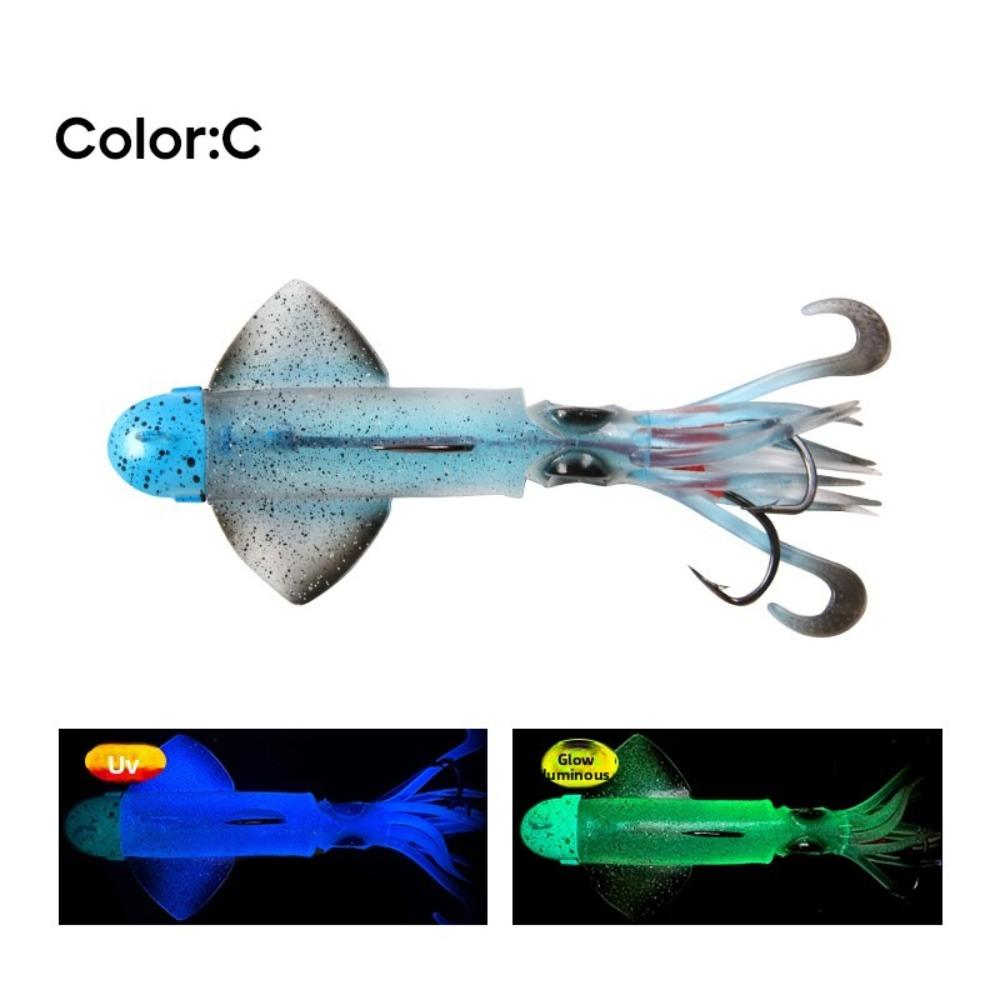 

С крючком Светящиеся юбки осьминога 150 г/250 г Вес Юбки кальмара Приманка Ночная рыбалка 250G-C