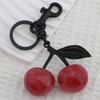 Youthful Cherry Accessory Fashionable Keychain Alloy Resin Texture Cherry Keyrings Suitable for Party and Casual Outfits