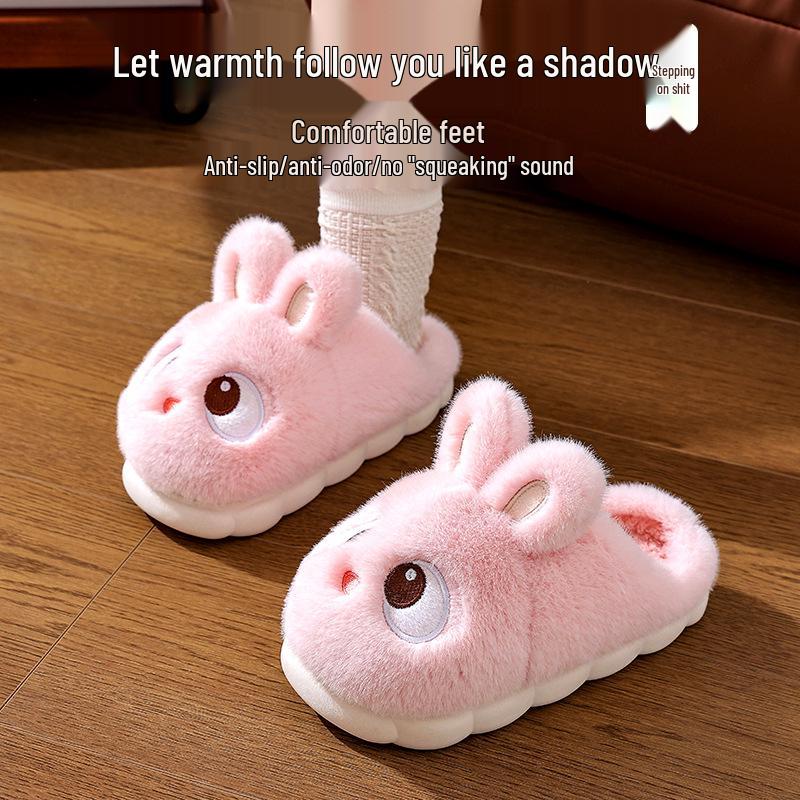 Women's Cute Cotton Furry Plush Indoor Booties – Autumn/Winter 2025 Style