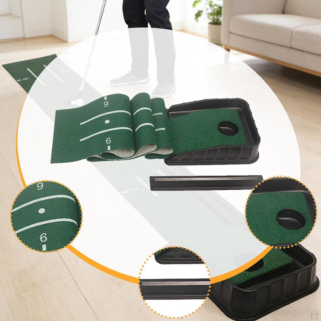Golf Putting Mat Green for Indoor Outdoor Training Equipment Practice Traveling