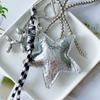 Crinkle Star Bag Charm Keychain Accessory With Sturdy Metal Hook for Purse Backpack Decoration