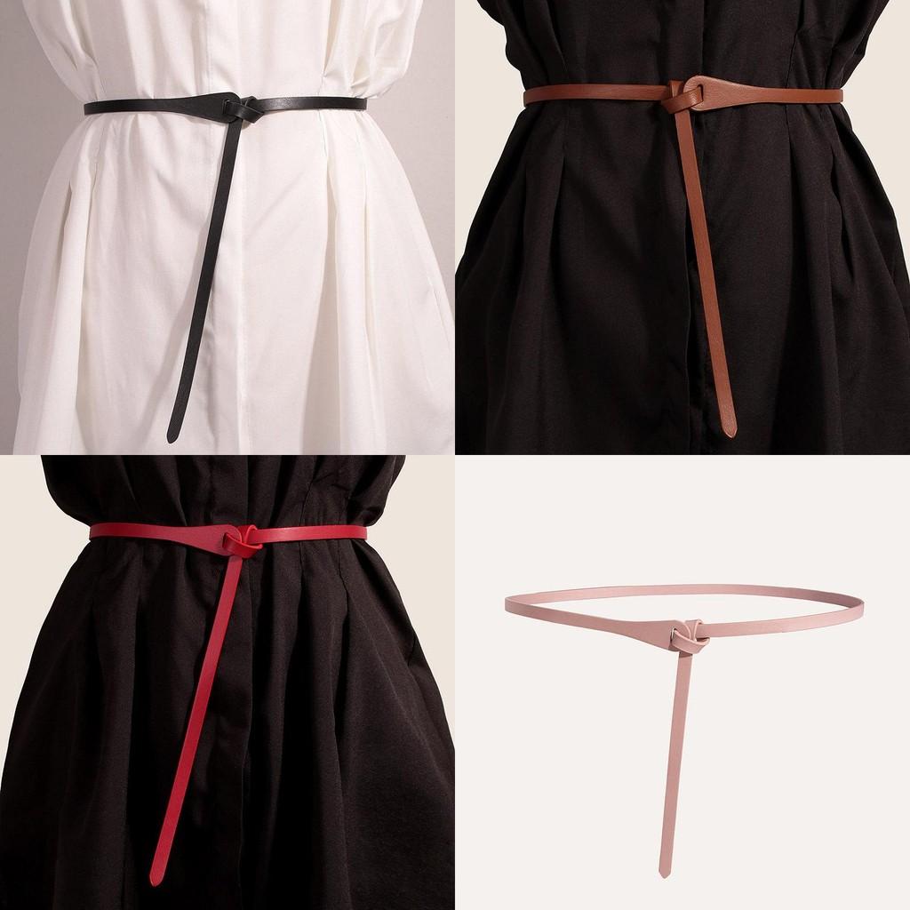 Simple Pu Waist Belt For Dresses With Adjustable Pin Buckle Women For
