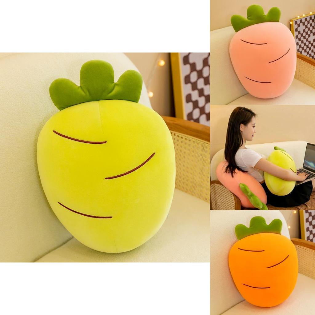 Weiches Karotten-Plüschtier Cartoon Gemüse Stoffkissen Kreative Flauschige Puppe Rosa/orange/gelb/rot 28/40/60/80cm