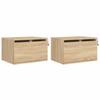 Wall-mounted Bedside Table - Maison Exclusive - Sonoma Oak - Integrated RGB LED - Set of 2