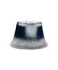 Bajal Vz Label Bleach Washed Denim Bucket Hat Indigo