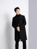 2025 Autumn/Winter Men's Mid-Length Woolen Trench Coats - Thickened, Casual High-End Jackets