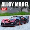 1:24 BGT Flying Fire Meteor Super Car Concept Car Exquisite Simulation Alloy Model Boys' Toy Car Collection Ornament Pull Back