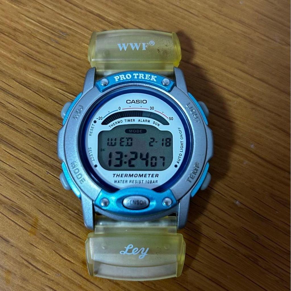 Used [Battery replaced/rare] Casio Protrek Ley WWF collaboration model