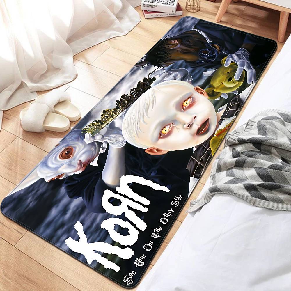 Rock Band K-Korn Long Rugs Cheaper Anti-slip Modern Living Room Balcony Printed Bedside Area Rugs