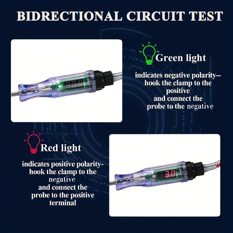 HooFun Car Truck Voltage Circuit Tester Digital LED Probe Test Pen 6V 12V 24V Auto Diagnostic Repair Tools