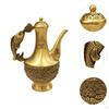 Mosiężny Czajnik do Herbaty Dzbanek na Napoje Łatwy do Czyszczenia Dekoracja Artystyczna Ręczny Ornament Czajnik na Biurko Do Wnętrz
