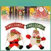 Whimsical Christmas Door Hanger With Cheerful Characters Perfect For Holiday Home Decor