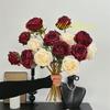 Fringed Rose Artificial Flowers, Silk Flowers, Rose Hand Bouquets, Artificial Flower Materials, Home Decoration, Wedding Shooting Props