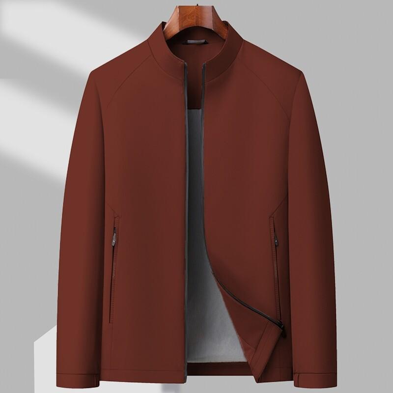 

Мужская куртка со стойкой воротником, новая мужская одежда на весну и осень, деловая повседневная куртка, устойчивая к сминанию, для мужчин среднего и молодого возраста 4XL