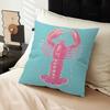 Colorful Sardine Lobster Crab Fish Ocean Pillow Cushion Cover Pillowcase Living Room Sofa Home Decor Customized