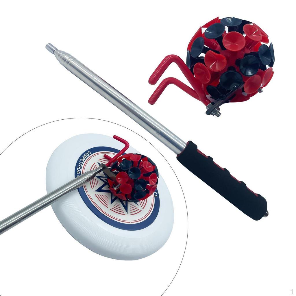 Disc Golf Retrieval Tool with Suction Cup for Easy Access To Shrubs