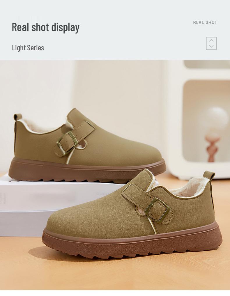 Women's Versatile Winter Ankle Boots, Fleece-Lined & Thickened, Comfortable Cotton Snow Boots, Cold-Proof Fashion Footwear