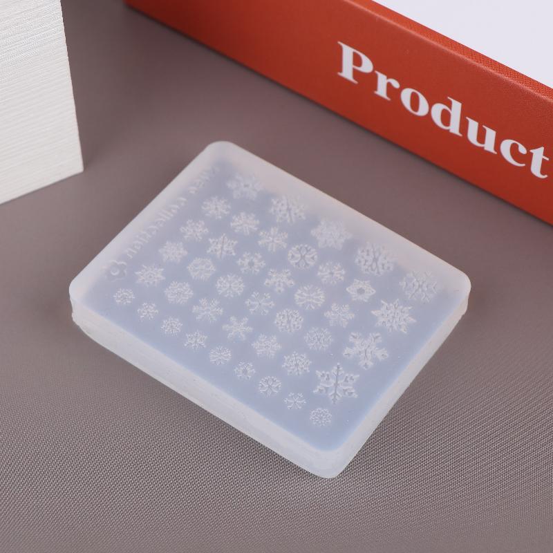 1/3 Pcs Christmas Snowflake Silicone Nail Mold Nail Decorations Diy Design Silicone Manicure Mold Nail Art