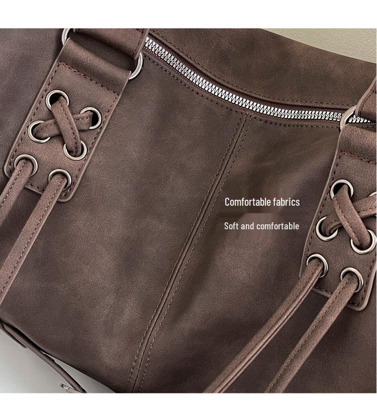2025 Retro Motorcycle Crossbody Bag: Stylish & Spacious One-Shoulder Handbag for Women