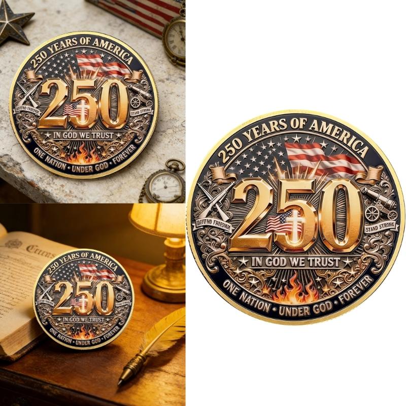Moneda Conmemorativa del 250 Aniversario de EE. UU. Moneda de Desafío Patriótica de EE. UU. Moneda del 250 de EE. UU., Coleccionable del Cuerpo de Marines
