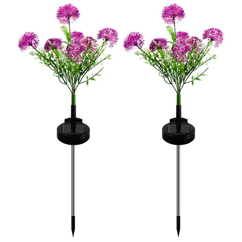Solar Dandelion Flowers Light IP65 Waterproof with Glowing Flowers & Stems Garden Decoration Lights for Yard Lawn Pathway