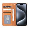 For iPhone 16 Pro Max Cell Phone Case Magnetic Closing PU Leather Stand Cover