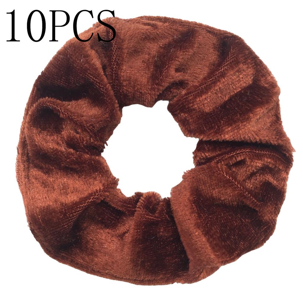 10pc Women Hair Scrunchies Velvet Solid Color Band for Girls Ponytail Holder Rubber Bands Ties Accessories Headbands Gumki