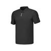 Comfortable Knitted Fashion Short Sleeve Polo Shirt Men Tops Carbon-Black P225M083-0018