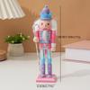 1pcs Colorful Macaron Puppet Figurine Wooden Christmas Ornament Gift for Friends Home Decor Festive Decorative Accessory